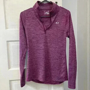under armor, pink‎ purple quarter zip workout hoodie size small